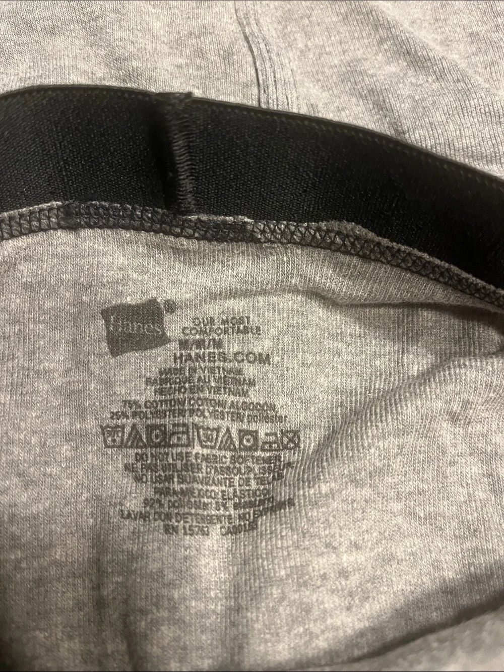 Item .58…Hanes Men’s Gray Briefs with Black Waistband - 3 Pack medium
